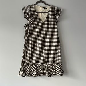 Madewell black & white checkered dress, size 10 - worn once!!